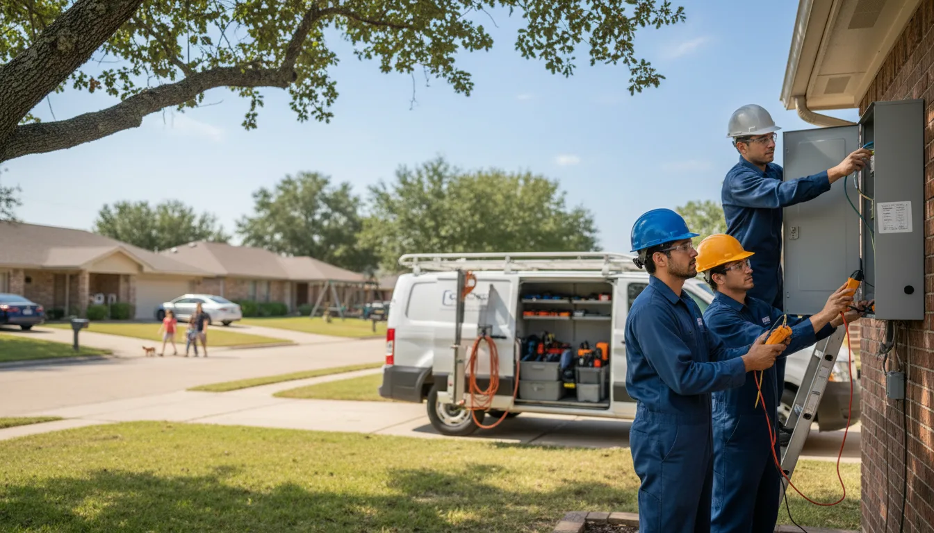 Certified electrician providing emergency electrical services in Oakhurst, TX